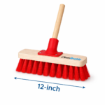 12 Inch Stiff PVC Broom with Handle